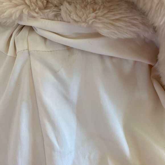 Beulah faux fur pink/beige jacket snap closure size large - Picture 9 of 16